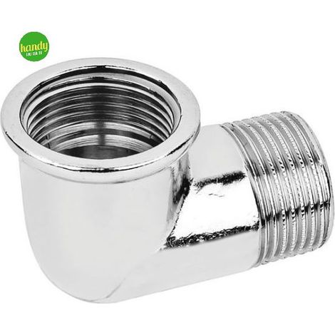 Gomito 90° in ottone cromato tiemme maschio femmina 3/4