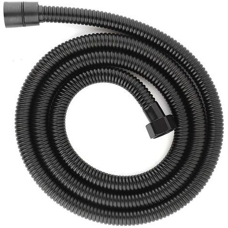 Flexible de douche en acier inoxydable noir de 150 cm (59 po), raccord G1/2, flexible circulaire durable avec rotation à 360° (1/5)