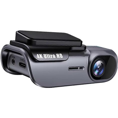 4K-Dashcam mit WLAN, Fahrtenvideorekorder, schwarzem Gehäuse und 24/7-Nachtsicht (1/5)