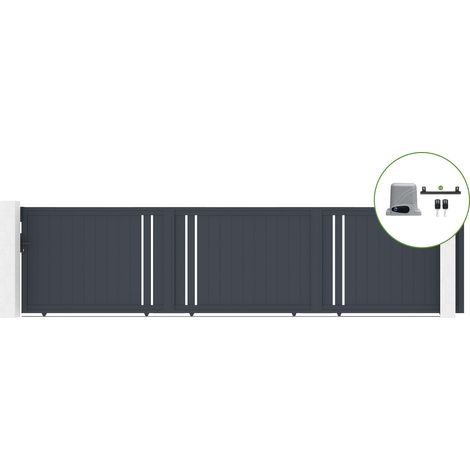 Portail coulissant 6m GIONA H.140cm alu + motorisation RANGER C300 (1/5)