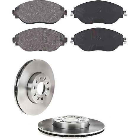 KIT FRENI ANTERIORI compatibile con VW T-ROC (A11) - DISCHI + PASTIGLIE OEM: P 85 131 , P 85 126 , P 85 147 / 17521 , 17558 /SOSTITUZIONE DIRETTA/BASSA POLVERE/SILENZIOSO (1/5)
