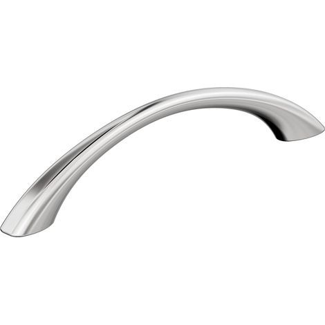 Set of 12 cabinet handles  Polished chrome  128 mm (5-1/16 in) center-to-center distance  Drawer handles  Cabinet hardware (1/5)