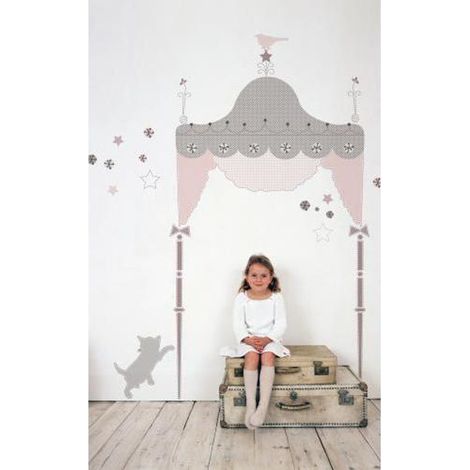 KIDS LAB PRINCESSE - Stickers repositionnables géants tête de lit princesse pour enfant (1/4)
