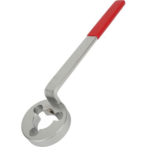 Clé de verrouillage de poulie de pompe à eau, efficace, 298mm de Long, poignée revêtue de plastique, dissolvant de clé de ceinture.