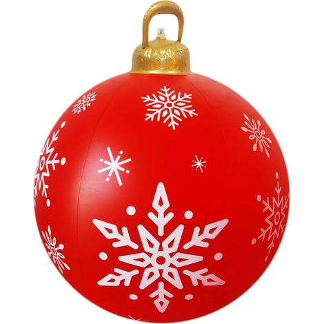 Boule De Noël Gonflable - 60 Cm - En Pvc - Décoration Extérieure Pour Jardin Arbre De Noël - 1 Pièce