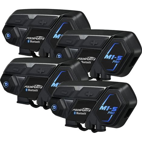 Casque Bluetooth de Moto, Intercom 8 Motards, Étanche, 20 Heures de Temps de Parole (1/5)