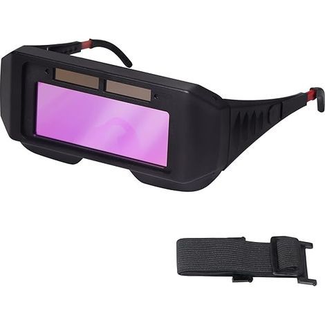 Occhiali da saldatura LCD, dispositivi di protezione individuale, occhiali di sicurezza per saldatura con regolazione automatica della luminosità (1/5)
