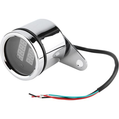 Digitaler Tachometer und Drehzahlmesser für Motorräder mit LED-Anzeige (1/5)