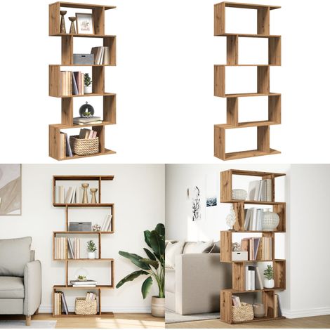 Raumteiler-Bücherregal 5 Etagen Artisan-Eiche 70x24x161 cm - Bücherregal - Wohnzimmermöbel (1/5)