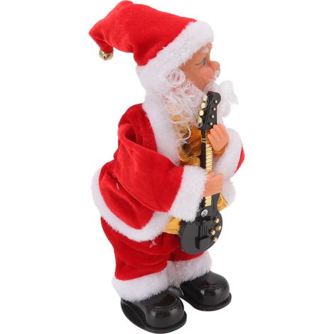 Tanzende, musikalische, elektrische Weihnachtspuppe, alter Mann mit schwingenden Hüften, Dekoration, Geschenk, Gitarre (1/5)