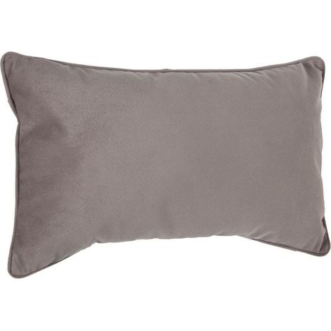 Coussin "Lilou" Effet velours 30 x 50 cm Atmosphera - Taupe - Taupe - (1/2)