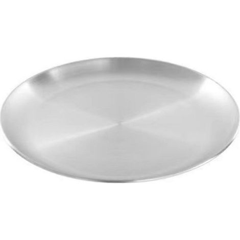 Plat à cracher les os en acier inoxydable de 30 cm, plateau peu profond argenté (1/5)