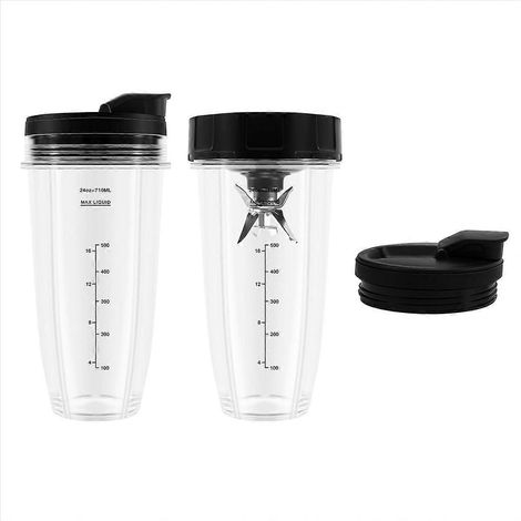 24Oz tasses avec couvercles 7 Fins extracteur lame pour auto IQ (1/5)