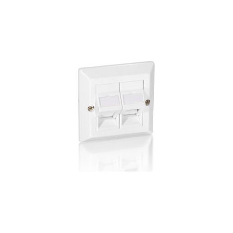 Equip 760301 plaque de finition blanc pour prise Keystone