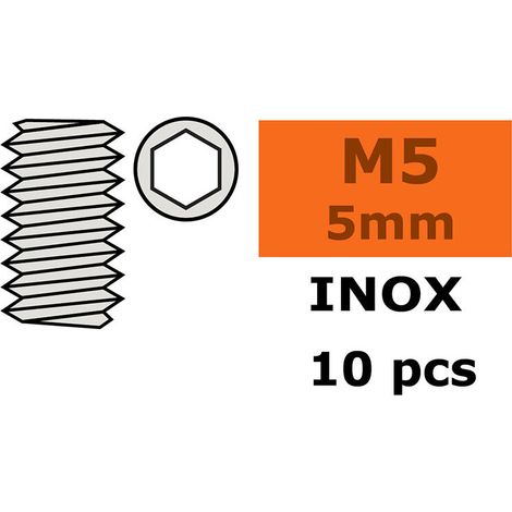 Revtec - Hex Set screw M5X5 - Inox - 10 pcs