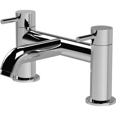 Cauldon Round Minimalist Deck Mounted Bath Filler Tap- Chrome - Balterley