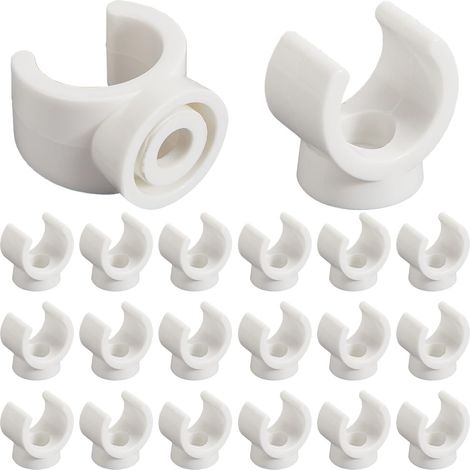 20pcs 12mm Clips Tuyaux Pinces Cintres PVC Tuyau Support Blanc en Plastique en Forme de U Crochet Tuyaux D'Eau Support Fixation Tube Clip Douille Pinces Fixation Sécurisée (1/5)