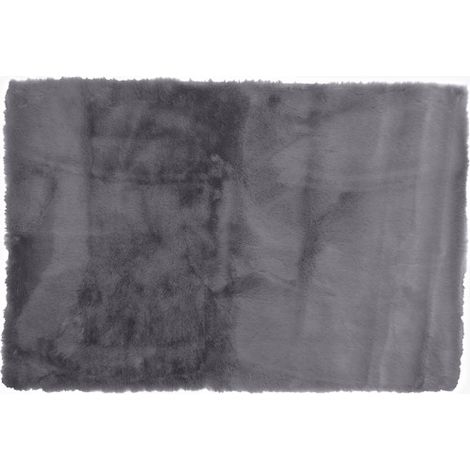 Tapis rectangulaire en fausse fourrure - Woodland - 180 x 240 cm - Anthracite - Livraison gratuite