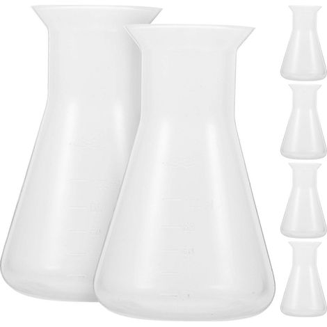 6 Stück Erlenmeyerkolben aus Kunststoff, 100 ml-9.80X6.00X6.00CM (1/3)