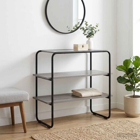 Mesa Consola  gris 100 x 41 x 75 cm Madera de ingeniería