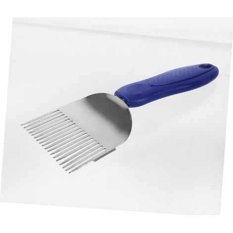 Raspador de miel multifuncional de acero inoxidable para apicultura con tenedor para desoperculación, mango de plástico antideslizante, herramienta práctica para la recolección de miel en colmenas y a (1/5)