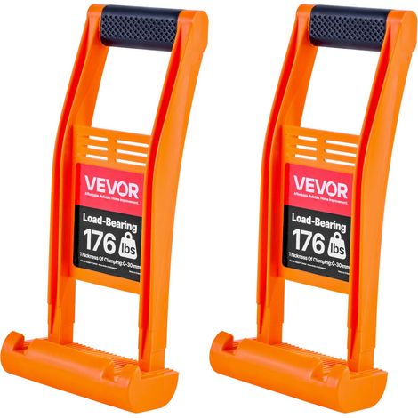 VEVOR Carrello per Cartongesso, 2 Pezzi Maniglie per Carrello in Compensato, Strumento in Plastica ABS con Portata di 79,8 kg, Sollevatore e Trasportatore per Pannelli in Compensato, Cartongesso