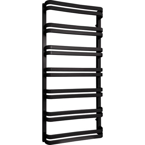 LUXRAD Perseid Badheizkörper 1150 x 530 mm mattschwarze Seite