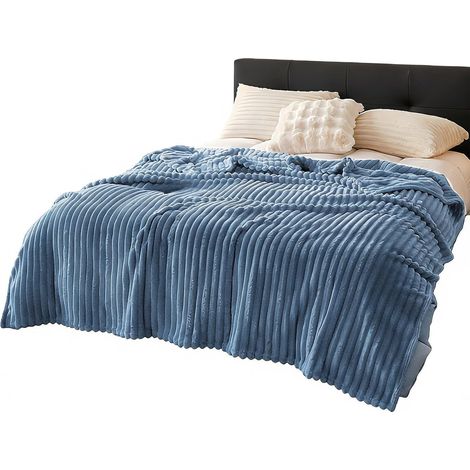 Couverture pour Canapé Confortable, Épais et au Toucher Duveteux en Peluche Couverture Décorative 200x230 cm Pour Canapé, Lit, Fauteuil, Voiture, Salon, Chambre - Femmes, Hommes, (1/5)