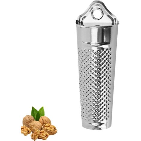 Râpe à noix de muscade, râpe à fromage en acier inoxydable, moulin à noix de muscade manuel, pour agrumes, ail et noix. (1/5)