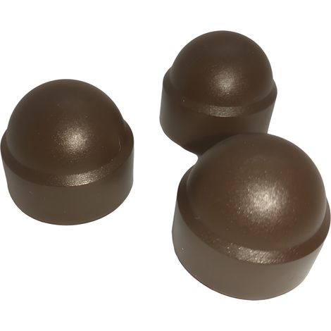 Abdeckkappe, Schraubenabdeckung, M10/17, 20 Stück, braun
