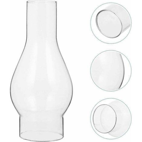 Ulisem – Abat-jour en verre résistant aux hautes températures – Pour lampes à huile – Dimensions 3,5 x 5,4 x 7,6 cm – Installation facile (1/5)