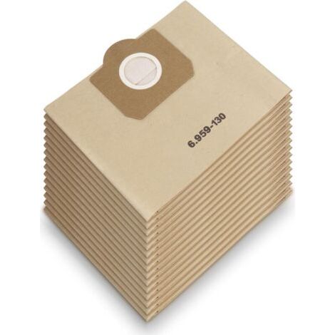 10 sacs filtrants en papier pour Kärcher 6.959-130.0, WD3 sacs d'aspirateur sacs filtrants pour WD3 1629 MV3 Premium A2201/2204/2504/2554/2251/2604 sacs d'aspirateur sacs filtrants sacs en papier (1/4)