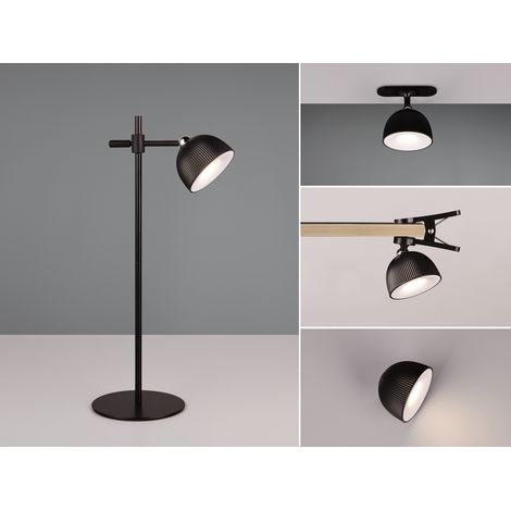 LED Akku Tischleuchte MAXIMA 3 in 1, per USB aufladbar, Schwarz max. Höhe 41cm