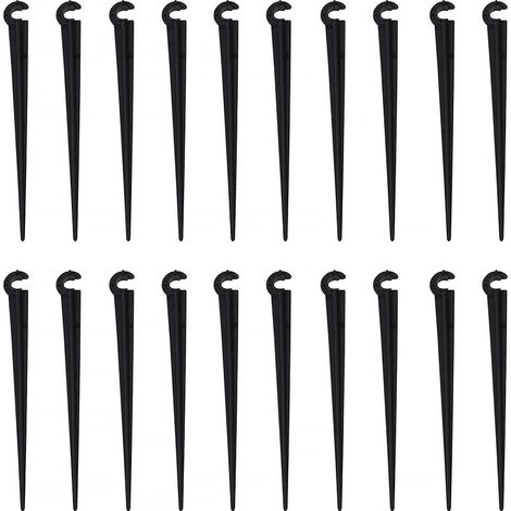 Lot de 200 piquets de fixation au sol pour tuyau d'arrosage et tuyau d'arrosage en forme de C