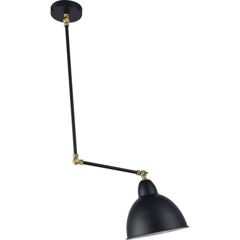 Merano Hesperia Dome Suspension Plafonnier Noir, Laiton Métal LED E27