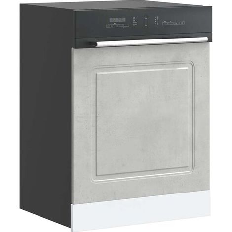Panneau De Lave-Vaisselle KALMAR Gris Béton 60 x 1,5 x 57 cm En Bois D'ingénierie (1/4)