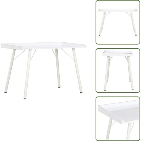 Schreibtisch Weiß 90×50×79 cm - Schreibtisch - Weißer Schreibtisch - Bürostuhl - Home Office Möbel - PC Schreibtisch