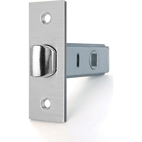 Picaporte tubular puerta cuadrado níquel satinado 45mm eje (1/3)