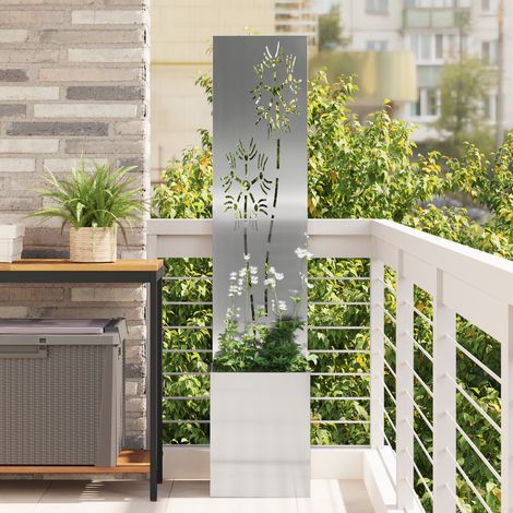 Pantalla de Privacidad para Jardín Plateado 32 x 32 x 150 cm vidaXL
