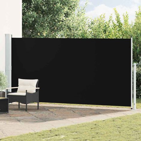 vidaXL Toldo lateral retráctil de jardín negro 180x514 cm (1/5)