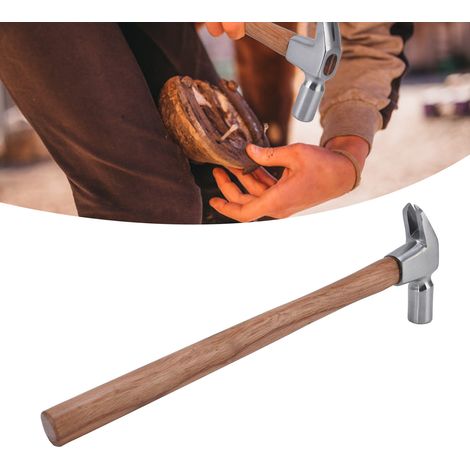 Marteau de Maréchal en Acier Outil avec Manche en Bois pour Ferrure et Soins des Sabots (1/5)