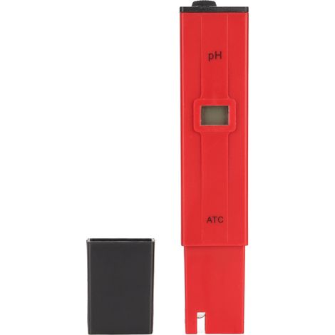 Digitales pH-Meter, geringe Fehlertoleranz, Messbereich von 0,0 bis 14,0 pH, ABS-pH-Stift für Aquarien und Labore, rot und schwarz. (1/5)
