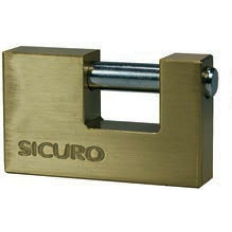 LUCCHETTO RETTANGOLARE IN OTTONE MM 70 CON 2 CHIAVI FERR 172028