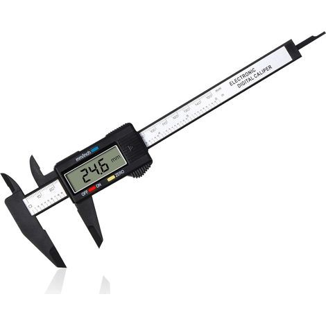 Pied a Coulisse Digital,Pied à Coulisse Numérique Classique de 150 mm / 6 Pouces Avec Grand Écran LCD pour es Mesures Externes, Internes, Profondeur et Pas Outil de Mesure Électronique (1/4)