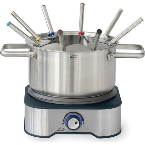 Fondue électrique, fromage fondant et chocolat, avec 8 (1/5)
