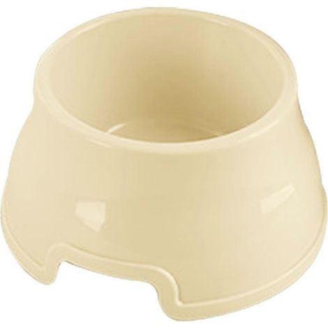 Gamelle surélevée pour chien, distributeur d'eau et de nourriture, antidérapante, pour chiens de petite et moyenne taille et chats - Blanc cassé (1/5)