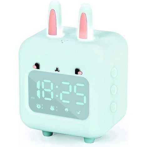 Réveil pour enfants, horloge de chevet avec veilleuse, minuteur et fonction snooze, rechargeable par USB. (1/5)
