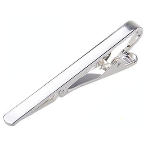Einfache Krawattenklammer / Krawattennadel – Silber