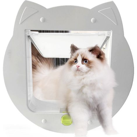 Cat Door for Screen Door for Window for Interior Doors Sliding Door Screen, Inside Openning 6.7 7 inch Weatherproof Pet Door for Cats Doggie (1/5)