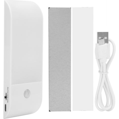 Lumière d'armoire à induction infrarouge 12LED, 3 modes, USB rechargeable, blanc, pour placard et dressing (1/5)